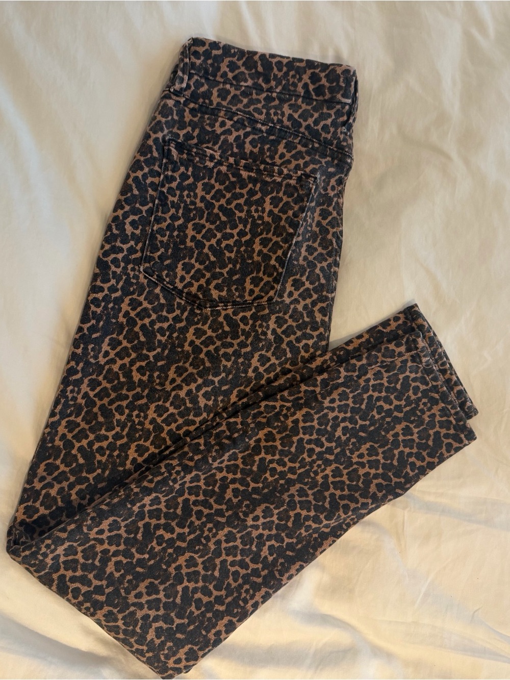 Good American Brown and Black Leopard Print Jeggings